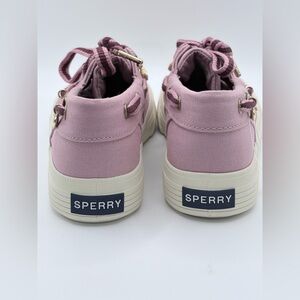 NWT Sperry Crest Vibe Canvas Boat Shoes with Charms